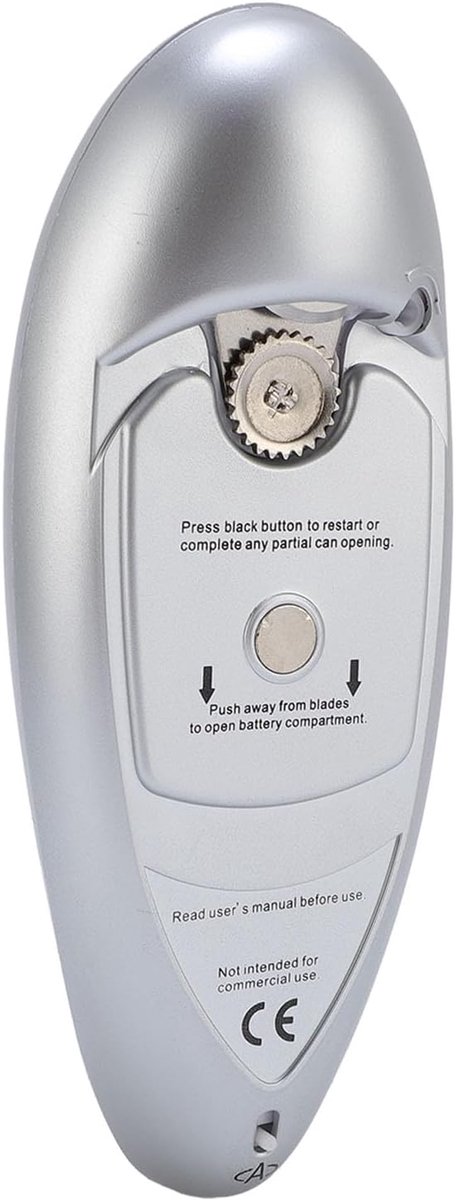 Elektrische Blikopener - Automatische opener - Keuken Gemak - Hygiënische Zijsnij - Roestvrij Staal - Zilver