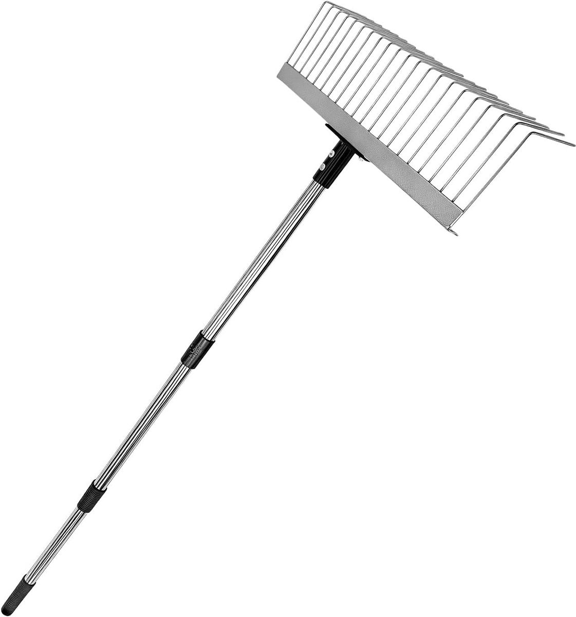 Tuin Harken - Bladhark Gaf - Gazon Onderhoud - Verstelbare Steel - 125 cm Lengte - Enkele Kleur
