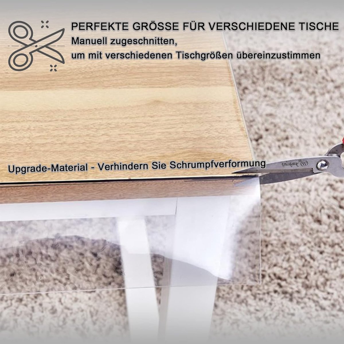 Tafelhoes Transparant - Tafelbeschermer Vinyl - Tafel Beschermen - Oliebestendig Gemakkelijk - 30 x 105 cm - Kristalhelder