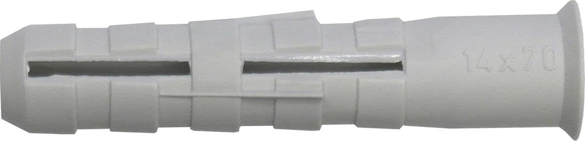 Bevestigingspluggen - Ankers - Stevig Ophangen - Versterkte Grip - Ø14 x 70 mm - Grijs