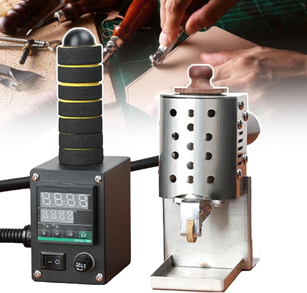 Lijm Dispenser - Lijm Roller - Handmatig Lijmen - Temperatuur Regelbaar - 50ml - Grijs