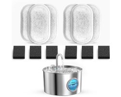 Petsy Drinkfontein RVS 6 stuks - Filters voor Petsy drinkfontein - Hoge kwaliteit - Navullingset 6 stuks - Voor Katten en Honden