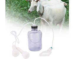 Geitenmelkmachine - Handmatige Melkpomp - Efficiënt Melken - Zachte Zuigfunctie - 3 Liter Capaciteit - Wit