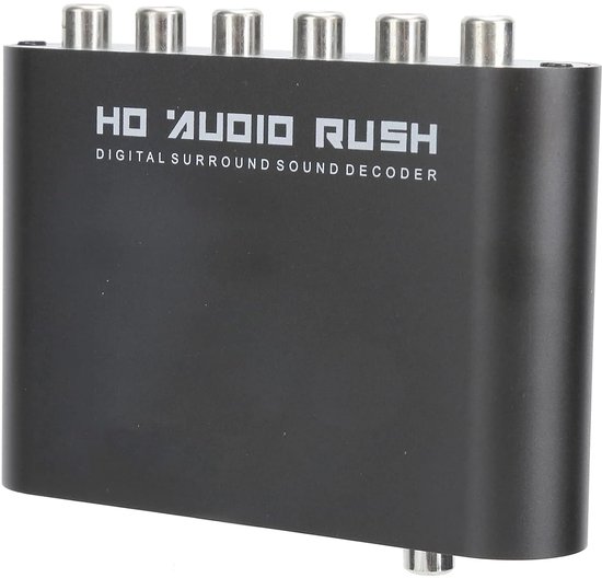 Digitale Audio Converter - DTS Decoder - Thuisbioscoop Geluid - 5.1 Kanaals Conversie - 21 x 15 x 6 cm — afbeelding 4
