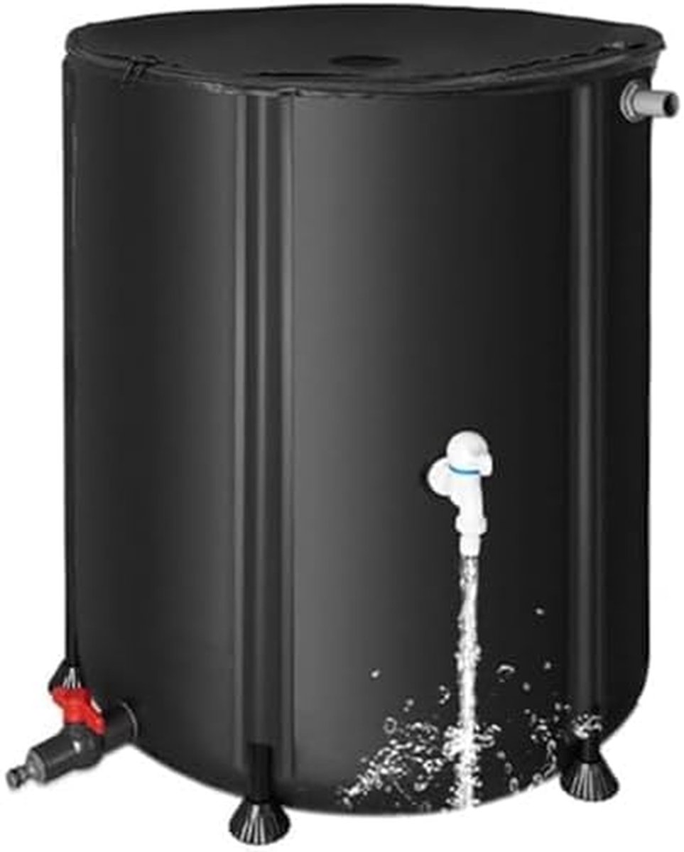 Draagbare Wateropslag Tank - Opvouwbare Regenton - Tuin Water Opvangen - Gaasfilter en Kraan - 50L - 1000L - Groen