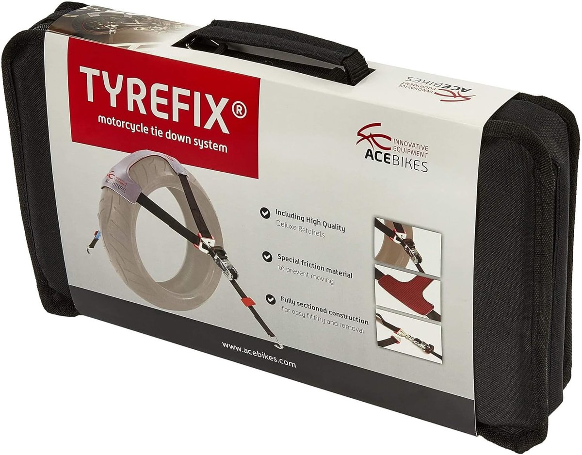 Motorfiets Spanband - Wiel Fixeerband - Motor Transport - Antislip Materiaal - Universeel - Zwart