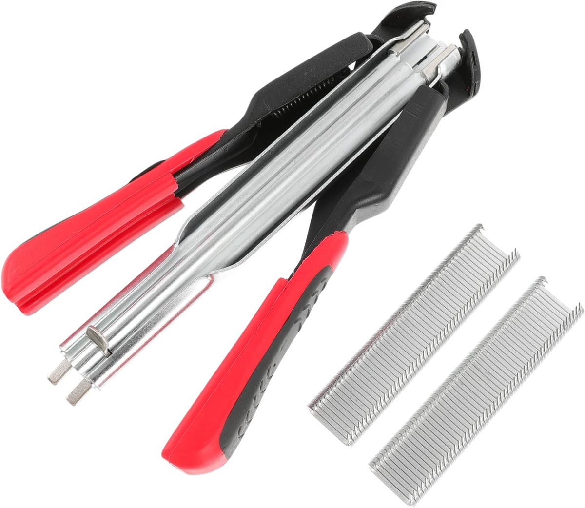 Bevestigingstang - C-Ring Tang Nietmachine Tang - Hekwerk Monteren - Arbeidsbesparende Pers - 18.5 x 10 cm - Rood