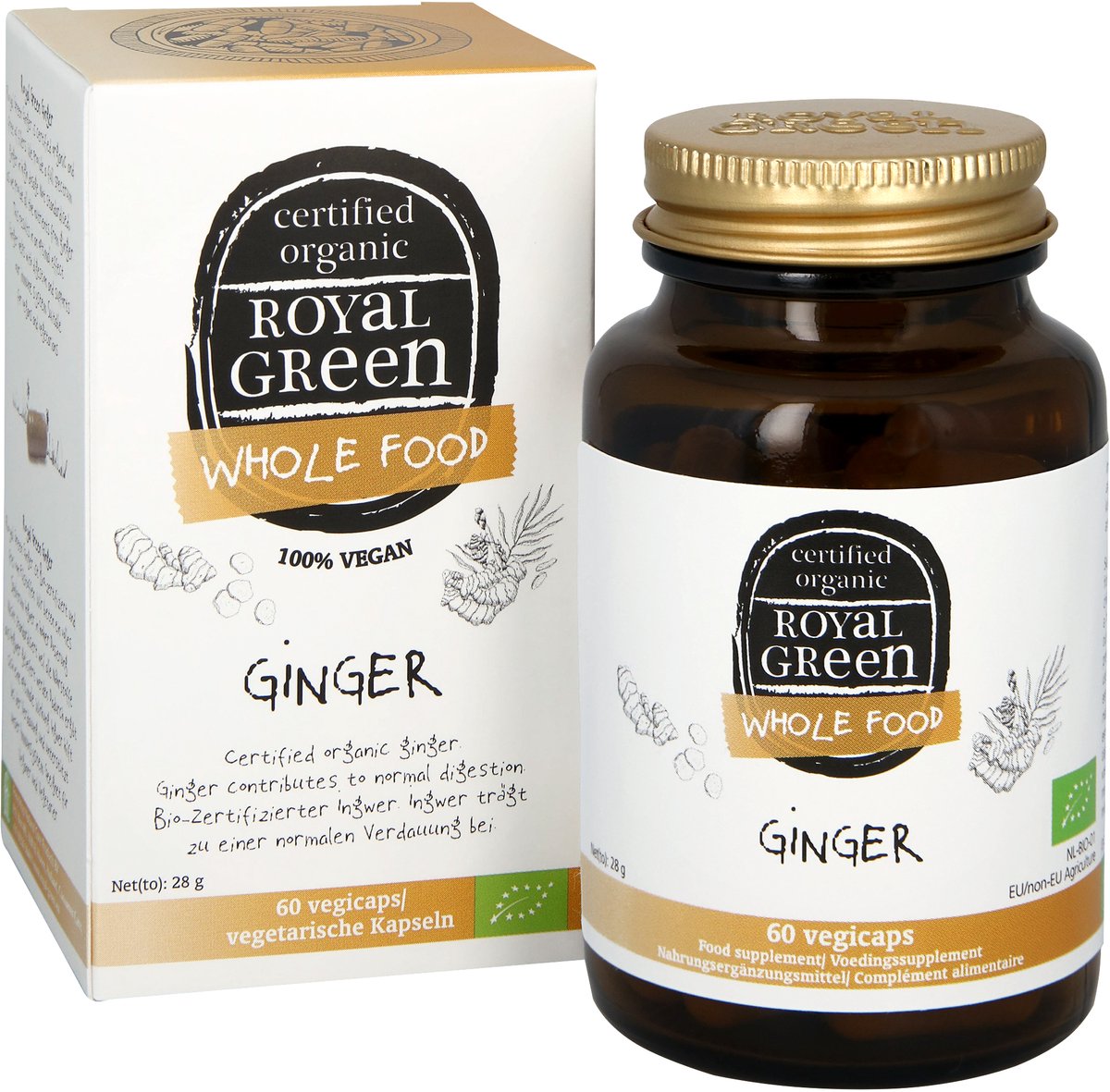 Royal Green Gember Biologisch - 60 vegacapsules
