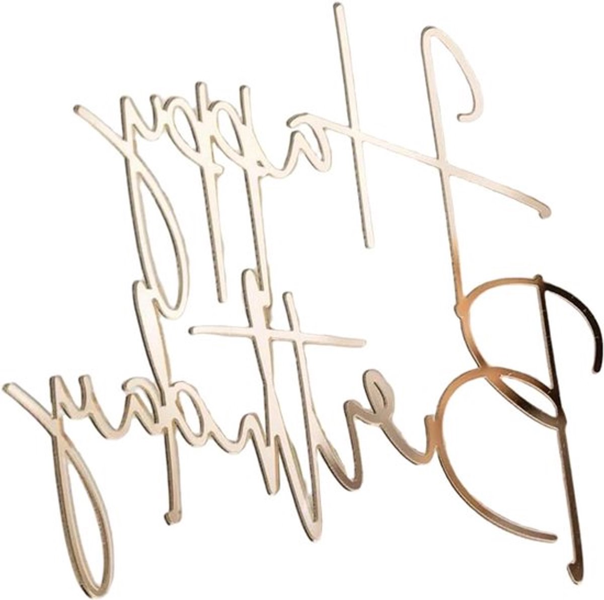 Allecto Plus - Acryl Spiegel - Gouden Taartdecoratie Happy Birthday