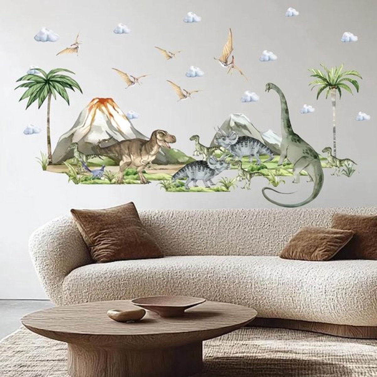 Allecto Plus - Kinderkamer - Muursticker Dinosaurus Thema 60 x 30 cm