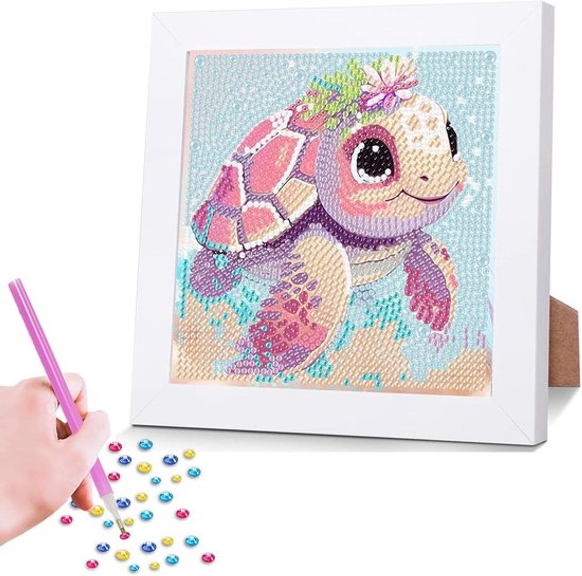 Diamond Painting kinder set met houten lijst en DIY - Inovra Plus