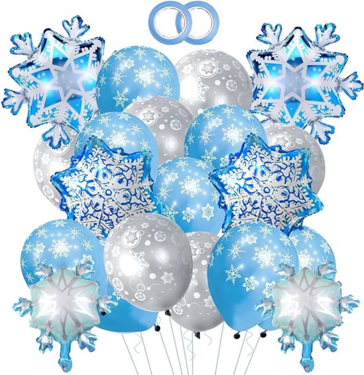Allecto Plus - 26 - Sneeuwvlokken Ballonnen Set voor Frozen Thema