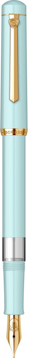 Scrikss 419 vulpen met zelfpiston | 23K vergulde roestvrijstalen details en inktniveauvenster | Mint