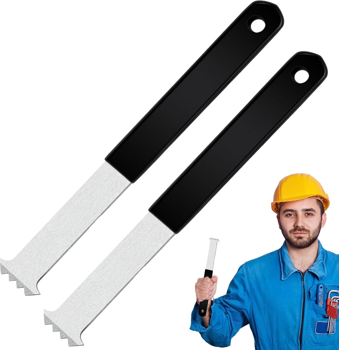 Bestratingsgereedschap - Steenverwijderaar - Terras Onderhoud - Niet-schade extractie - 24 x 4 cm - Zwart