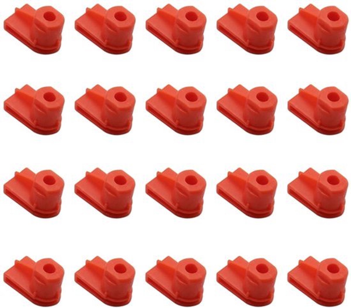 Virtubuy - Bevestigingsclips - Bumperfixaties - Rood kunststof