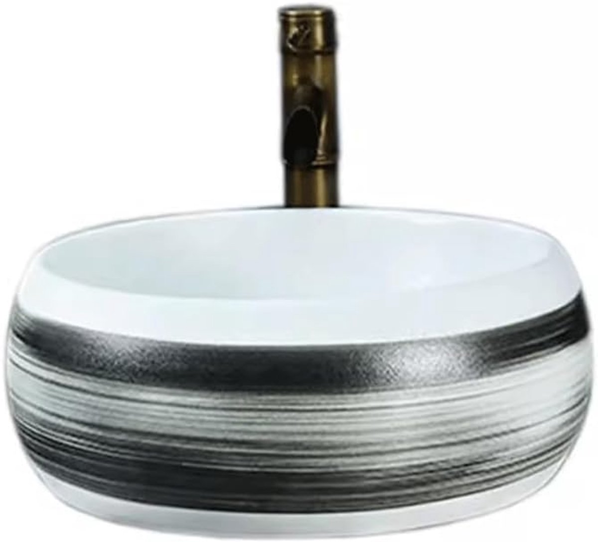 Keramische Wastafel - Opzetkom Badkamer - Sfeer Creëren - Strak Elegant Design - 40 x 15 cm - Wit