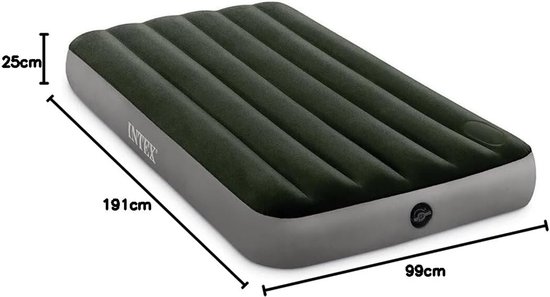 Luchtbed - Slaapmat Kampeerbed - Logeren Gasten - Ingebouwde Voetpomp - 99x191x25 cm - Wit — afbeelding 4
