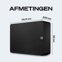 Dimensions du disque dur externe noir : 178,75 mm x 41,90 mm x 125 mm.