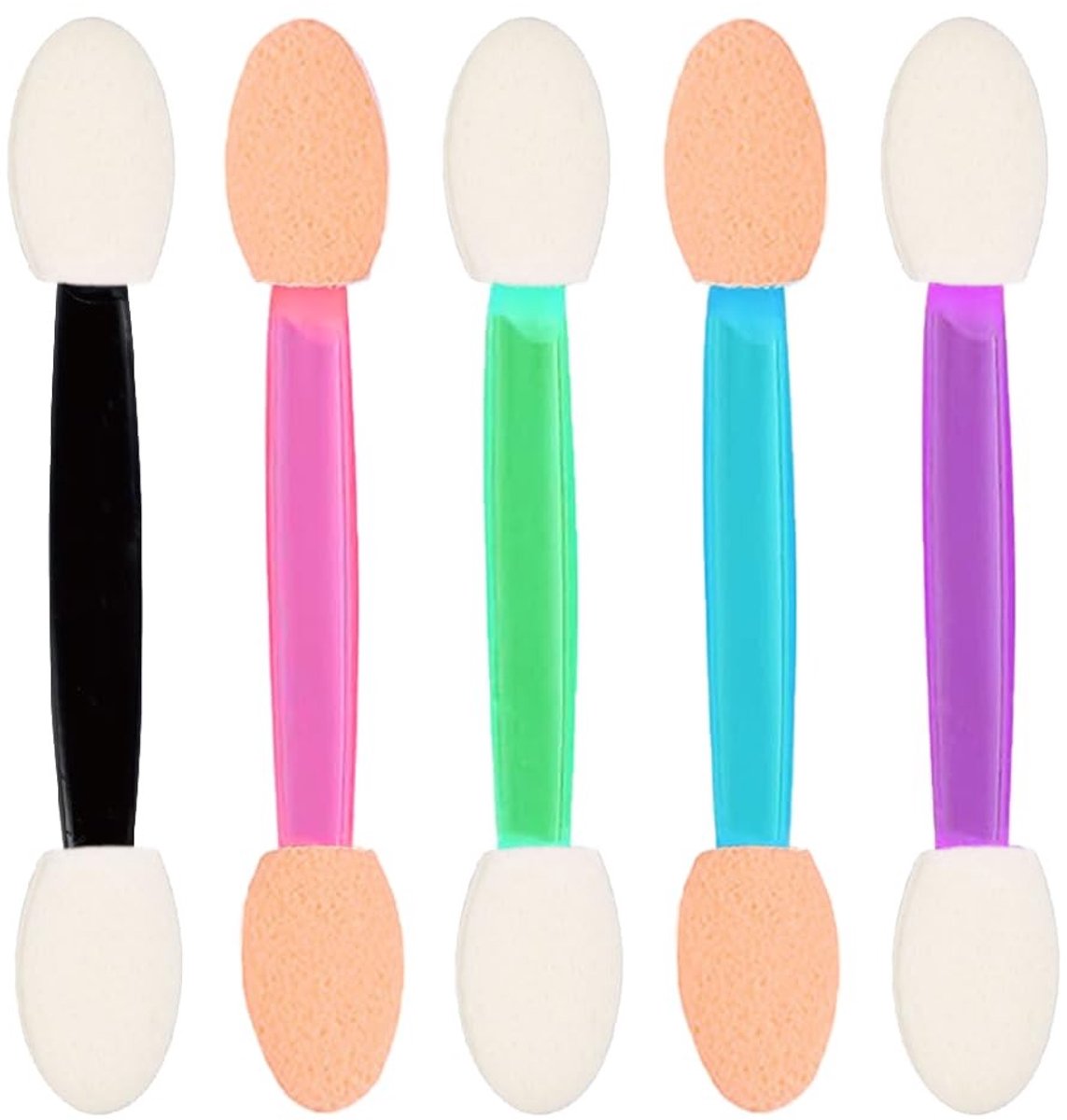 Dailygoods- Oogschaduwapplicators 100 stuks - Wegwerp - Dubbelzijdig - Make-upapplicator - Spons - Huidvriendelijk materiaal - Make-upapplicators