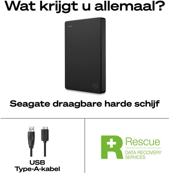 Seagate Expansion Portable USB 3.0 - Externe Harde Schijf - 1 TB - Zwart
