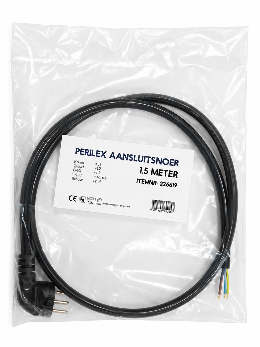 Elektrawebshop Perilex aansluitsnoer 1,5 meter - 226619