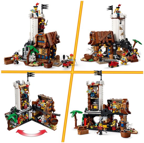 LEGO Creator 3in1 Klassiek Piratenschip Piraten Boot Speelgoed voor Kinderen 31387