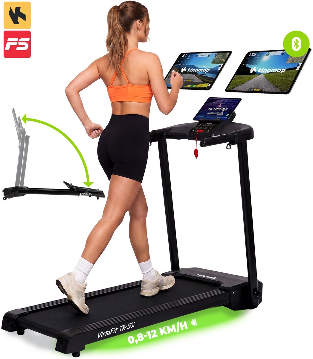 VirtuFit TR-50i Inklapbare Loopband 12 km/u Zwart - VirtuFit - €249,00
