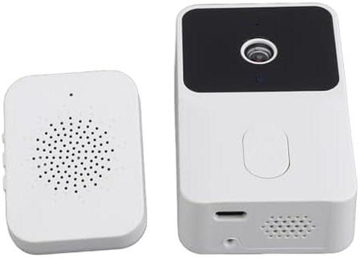 Slimme Deurbel - Beveiligingscamera Deur - Huisbeveiliging Thuis - HD Nachtzicht Intercom - 85 Graden Camera - Wit