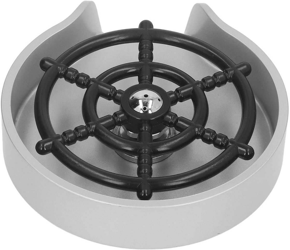 Automatische Glazenwasser - Bekerreiniger Aanrecht - Snelle Spoelen - Hogedruk Sproeier - 15x15x8 cm - Zilver