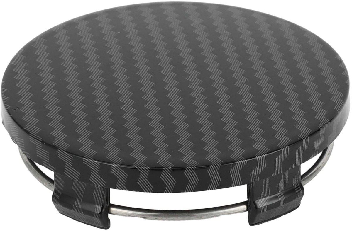 Dailygoods- Wielcentrum Duurzaam 60 mm - Hub Caps - Voertuig Accessoire - Zwart - Carbon Fiber Patroon - Bescherming tegen Stof en Vuil - Wielkap