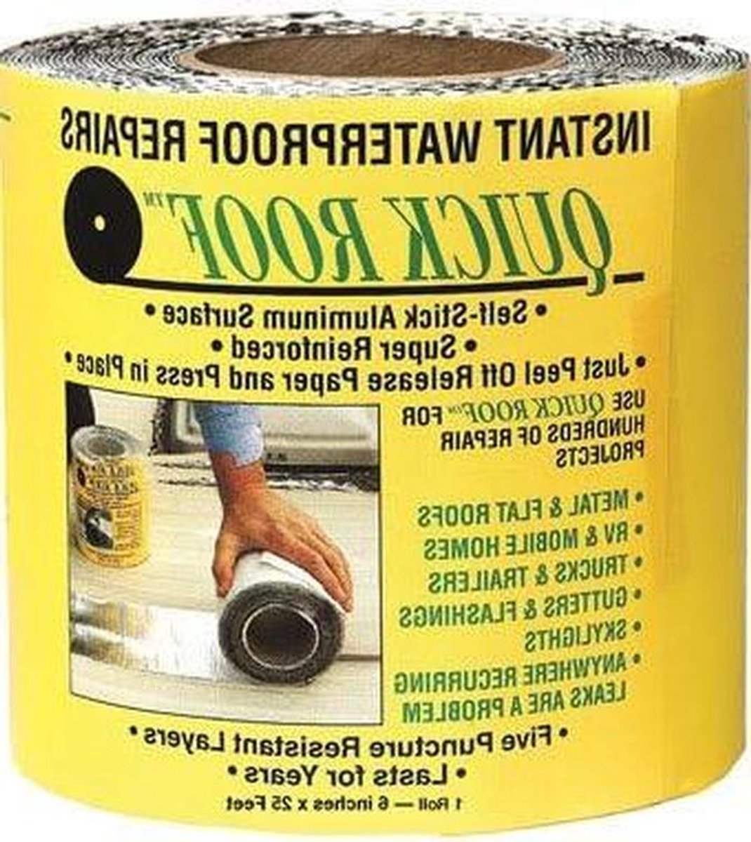Dak Reparatie Tape - Waterdicht Membraan - Lekkages Dichten - Zelfklevend Aluminium - 15 x 25 cm - Grijs