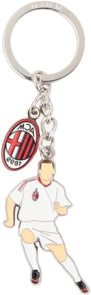 AC Milaan Sleutelhanger - Voetbal Sleutelhanger - Club Memorabilia - Iconisch Seizoen 2002/03 - Normaal - Wit