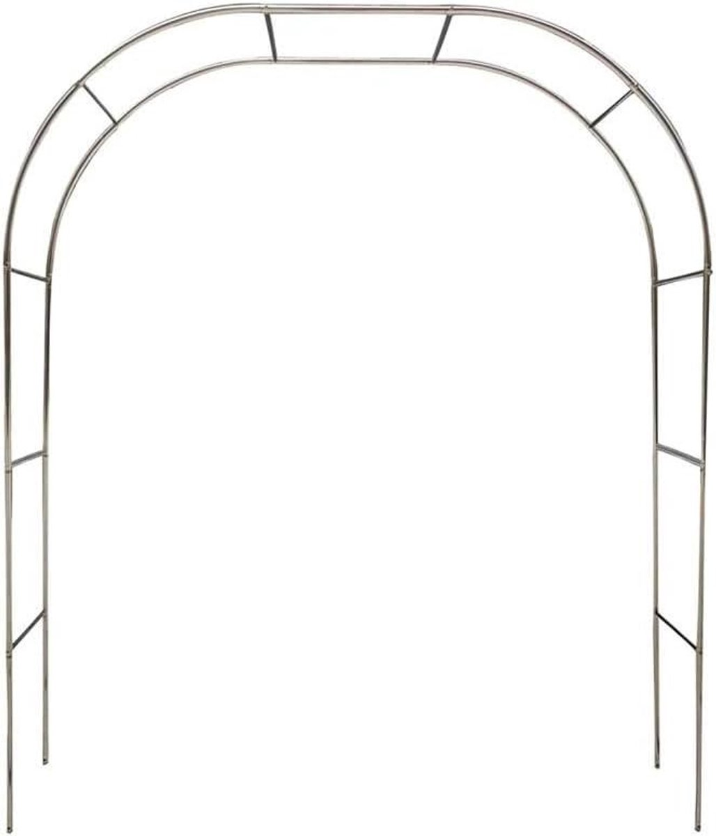 Roestvrijstalen Tuinboog - Metalen Klimrek - Tuindecoratie - Duurzaam Roestvrij Staal - 3.5 x 2.4m - Zilver