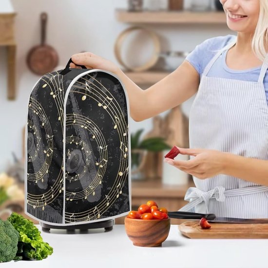 Blenderhoes Keuken - Apparaat Cover - Keuken Organisatie - Water- en Stofafstotend - 404 cm Lengte - Muzikale Noten — afbeelding 4