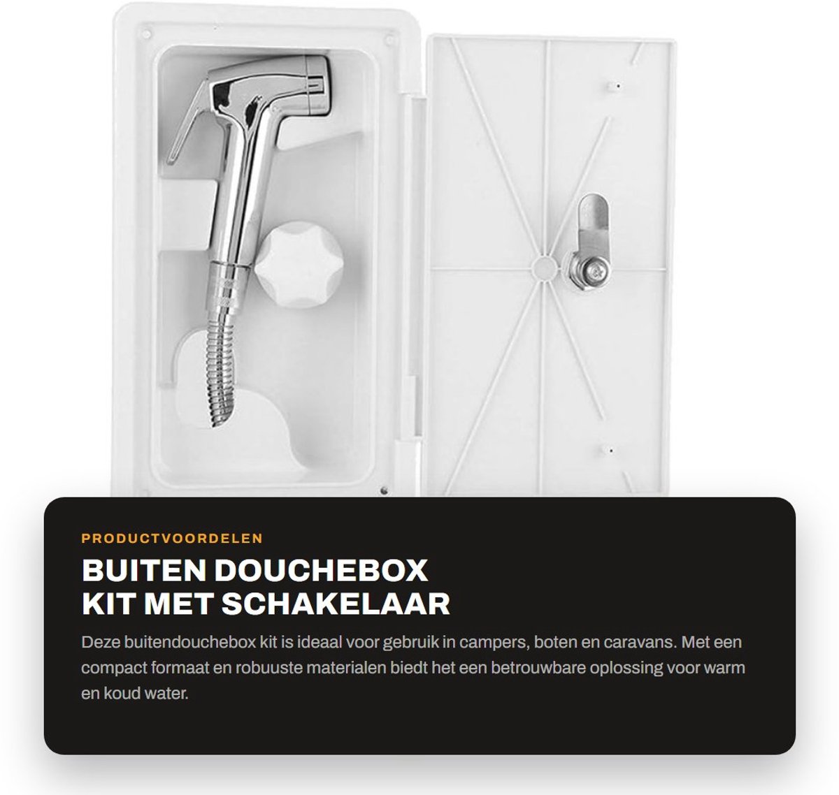 Dailygoods - Buiten Douchebox Kit met Schakelaar voor Marine en Camper