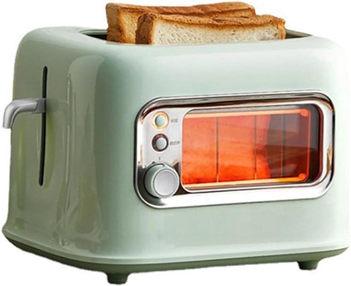 Broodrooster Toastmachine Ontbijtapparaat Snel Ontbijten Transparant Venster 26 x 19 x 17.5 cm Wit