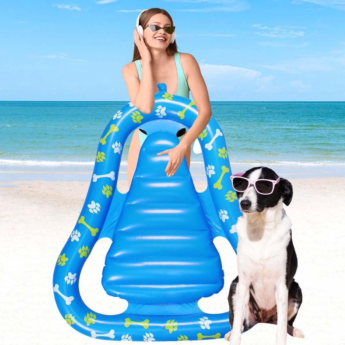 Hondenzwembad Opblaasbaar Zomer Strand Zwem Raft Voor Watervermaak 120x92cm