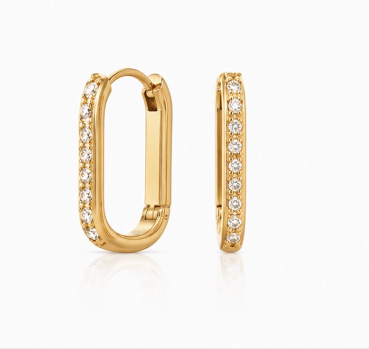 Oorbellen- Goudkleurig - Verguld - Roestvrijstalen oorbellen - sieraden – Cadeau tip – Hip - Trendy