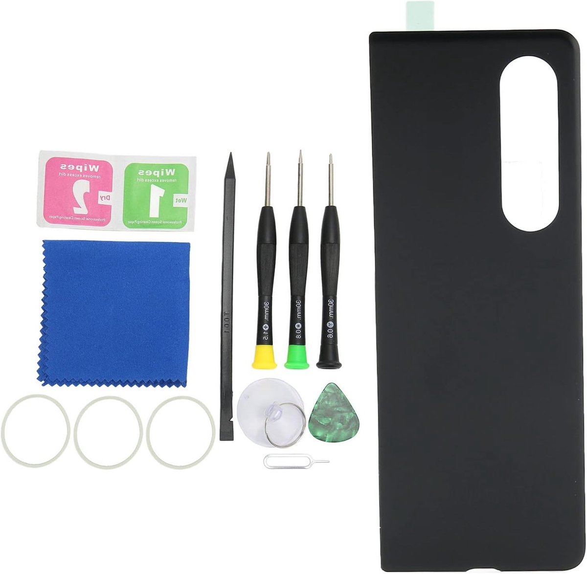 Vervangende Achterkant voor Mobiele Telefoons, Z Fold 3 Back Glass Vervanging met Vooraf Geïnstalleerde Tape, Geschikt voor Galaxy Z Fold 2 SM F926 (Zwart) - Duurzaam, Beschermend en Precisie Ontwerp