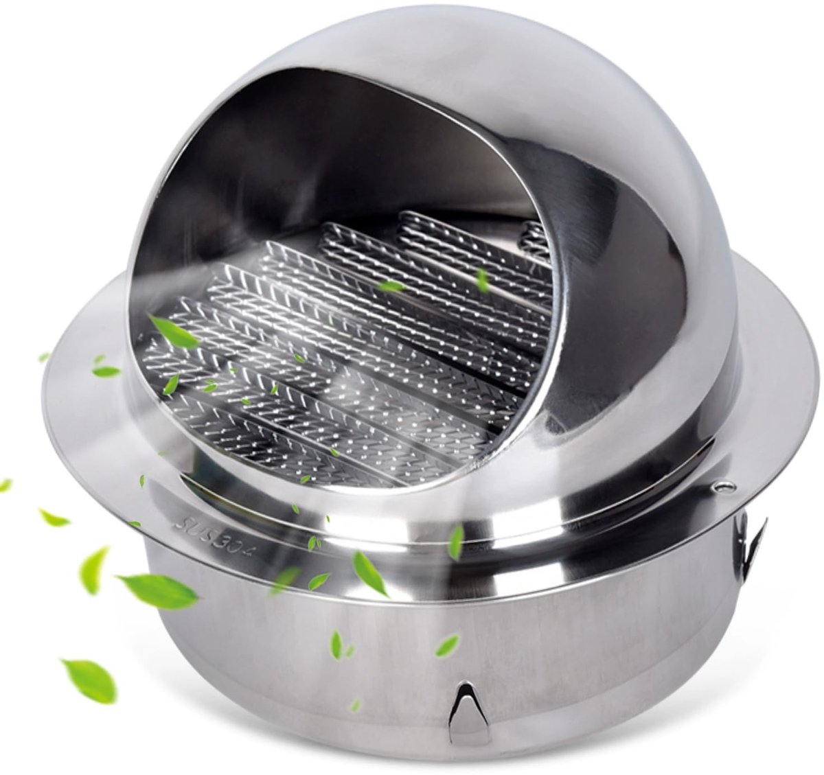 Dailygoods- Ventilatierooster Rond 150mm - Roestvrij Staal - Regenbestendige Afdekking - Efficiënte Ventilatie - Perfecte Pasvorm - Ideaal voor Keukens en Badkamers - Ventilatiedeksel