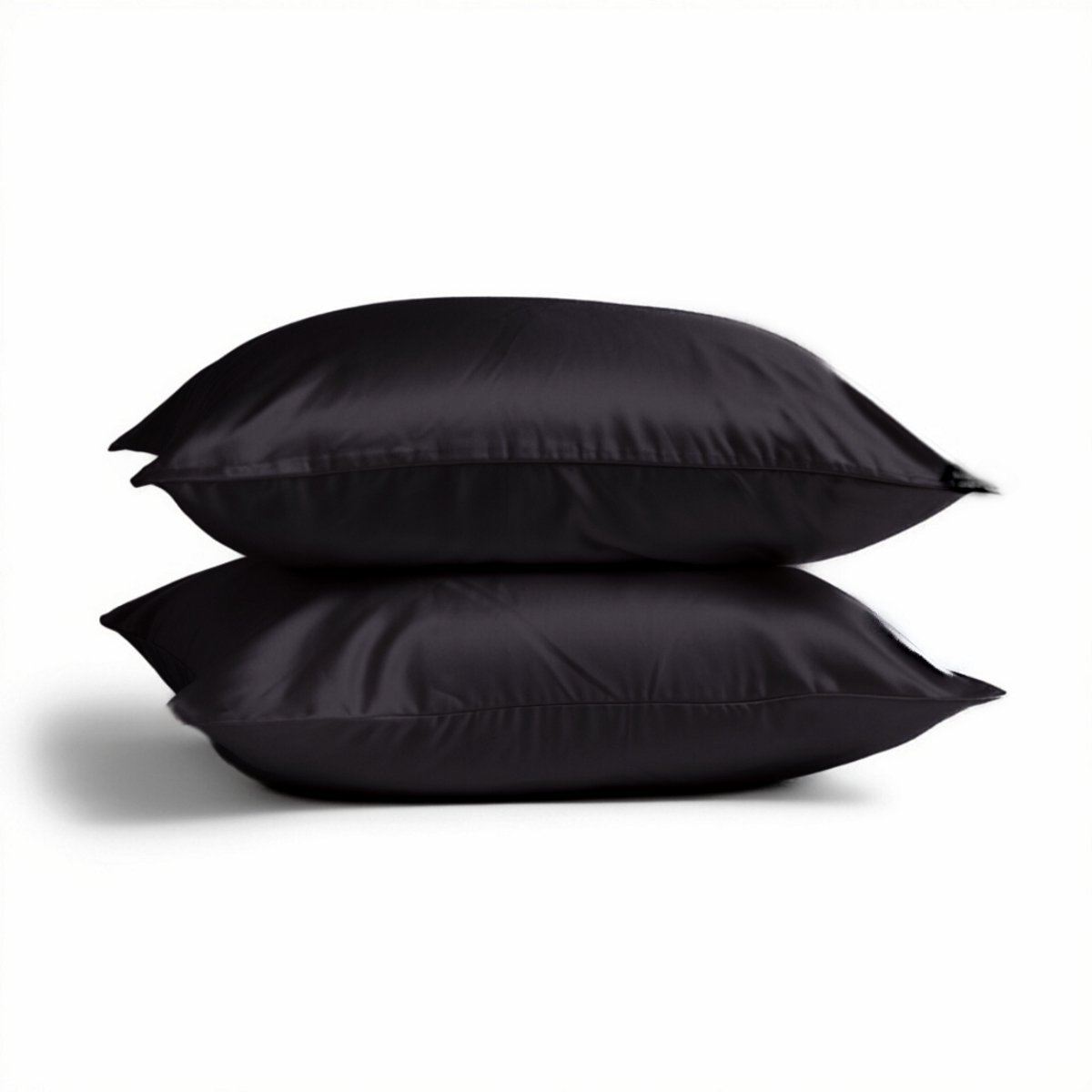 2x Zijden Kussensloop 60x70cm Zwart Hotelsluiting 19 Momme - Kussensloop set - Luxe Silk Kussensloop 100% moerbei zijde - Zijde kussensloop - Silk Heaven - 60x70cm (standaard) / Hotelsluiting