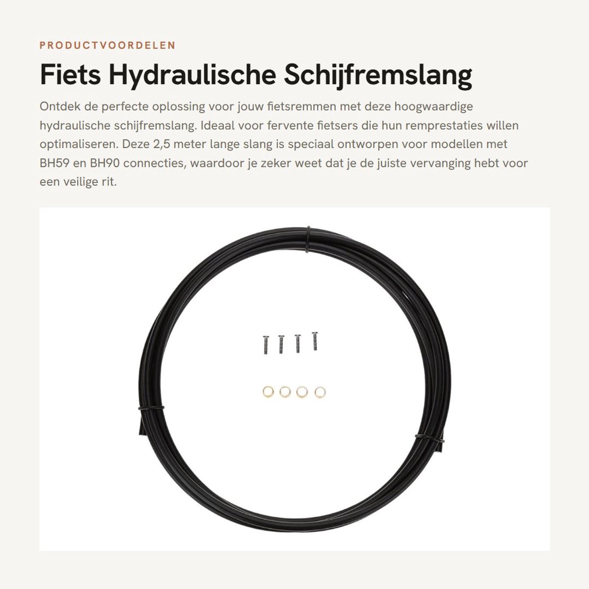 Dailygoods- Remslang Gloednieuw - Hydraulische Schijfremslang - 2,5 m - 5 mm Buitendiameter - 1,8 mm Binnendiameter - Inclusief Olijfstekkers - Hoogwaardige Afwerking - Remleiding