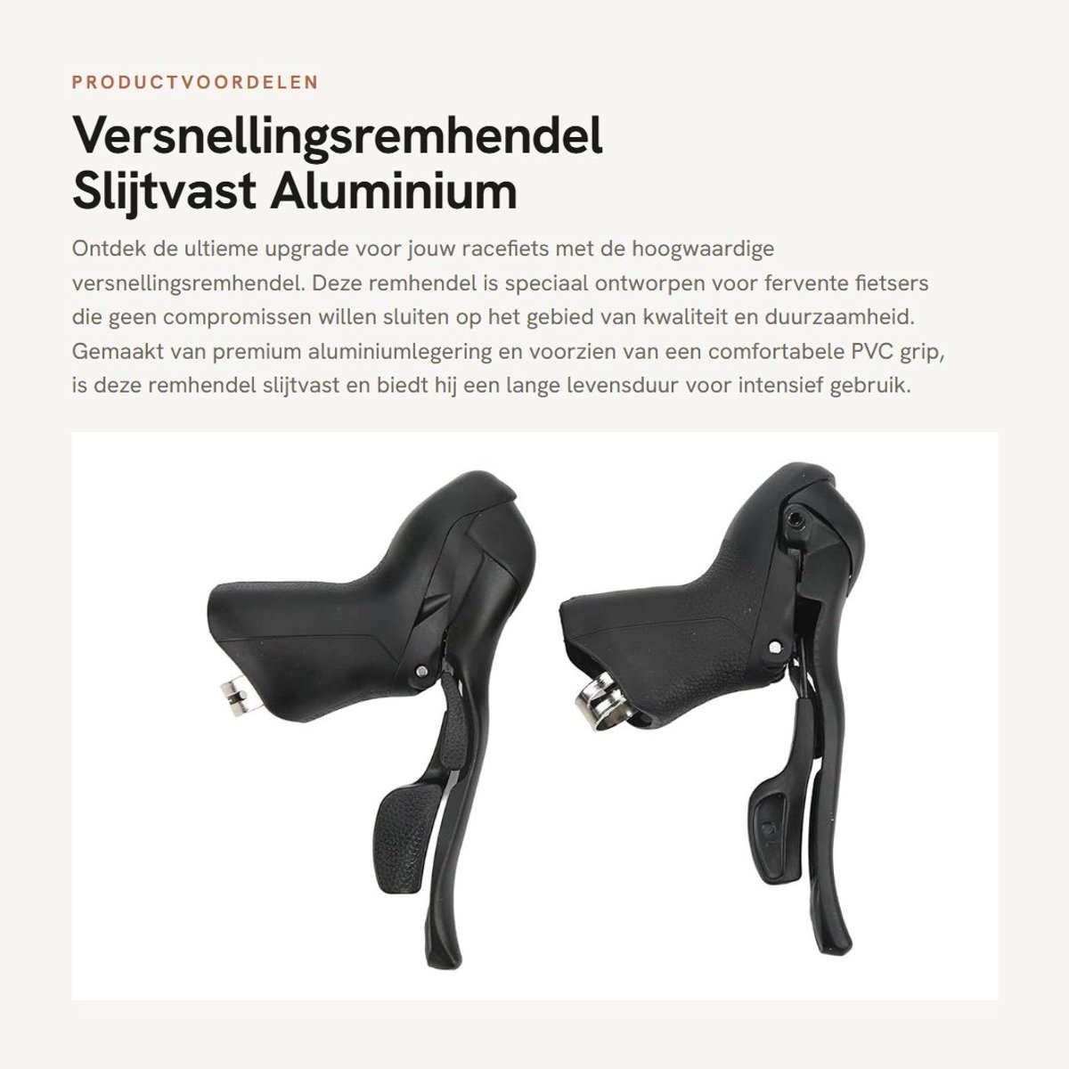 Dailygoods- Versnellingsremhendel Slijtvast - Fietsremhendel - Antislip - Corrosiebestendig - Aluminiumlegering - Inclusief Schakelkabels/Remkabels