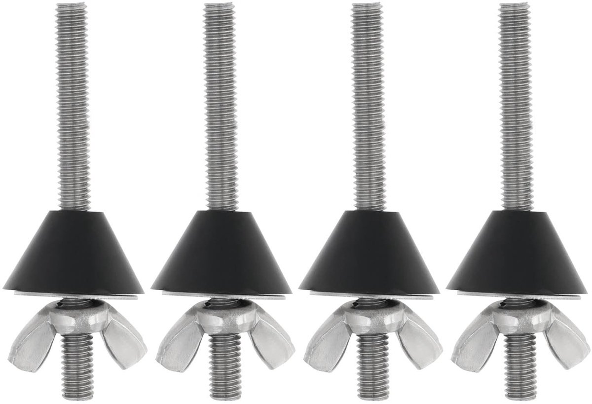 Dailygoods- Toiletbril Reparatieset 4 Sets - Scharnier Bevestiging - Roestvrij Staal - Rubber - M6x70mm - Corrosiebestendig - Wc-bril