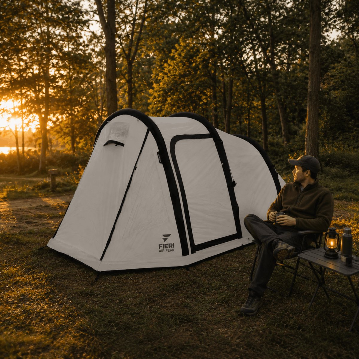 Fieri AIR Peak Cooldome Opblaasbare Tent - 4 Persoons Tent - 3000 mm Waterkolom - Incl. Pomp – foto 7