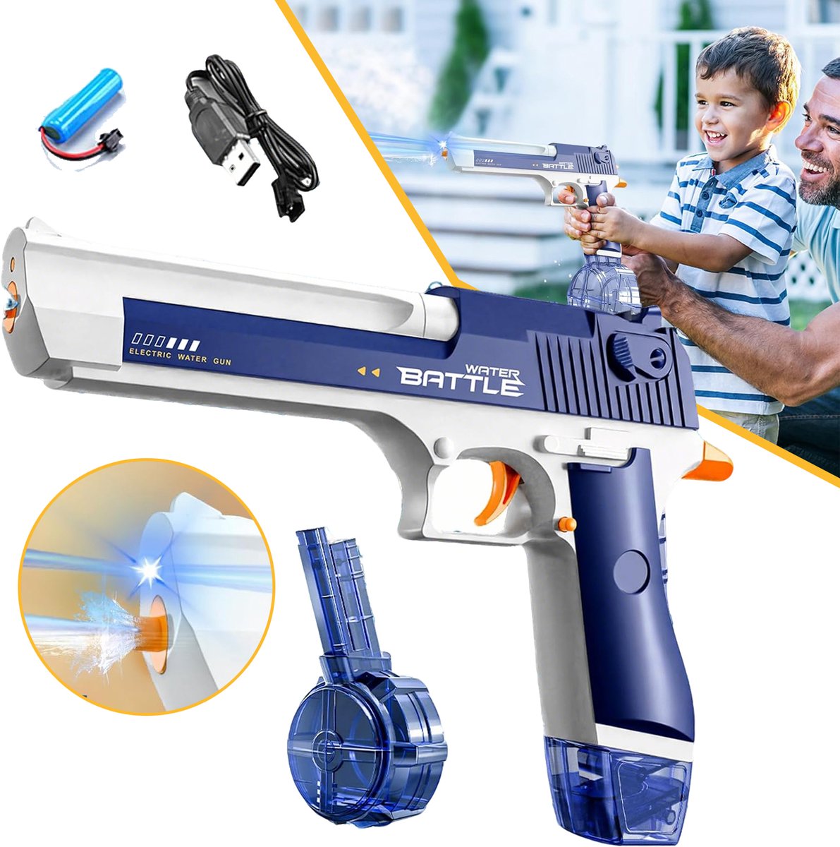 Elektrisch Waterpistool 434cc+60cc - Spuitpistolen Met Groot Bereik - Automatisch Waterpistool Voor Volwassenen En Kinderen
