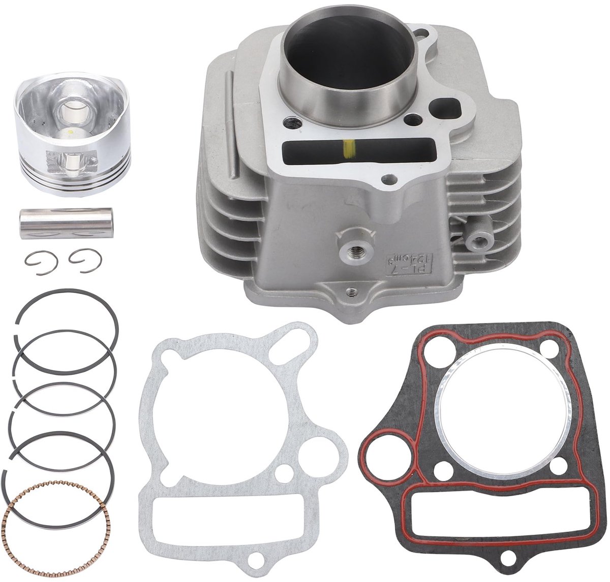 Dailygoods- Big Bore Cilinder 52.5mm - Piston Kit - Vervangend voor 110cc/125cc - Aluminium - Schokbestendig - Eenvoudig te installeren - Motorblok