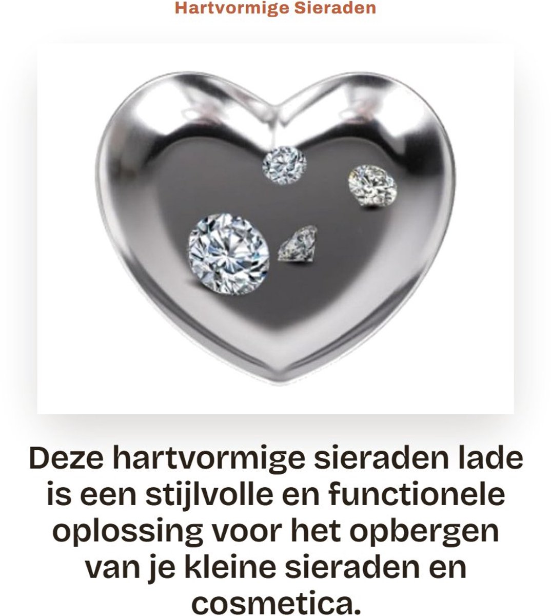 Dailygoods- Sieradenlade met slot - Roestvrij Stalen Lade - Decoratieve Lade - Cosmetische Opberger - Ringen Schotel - Voor Vrouwen en Meisjes - Sieradenopberger