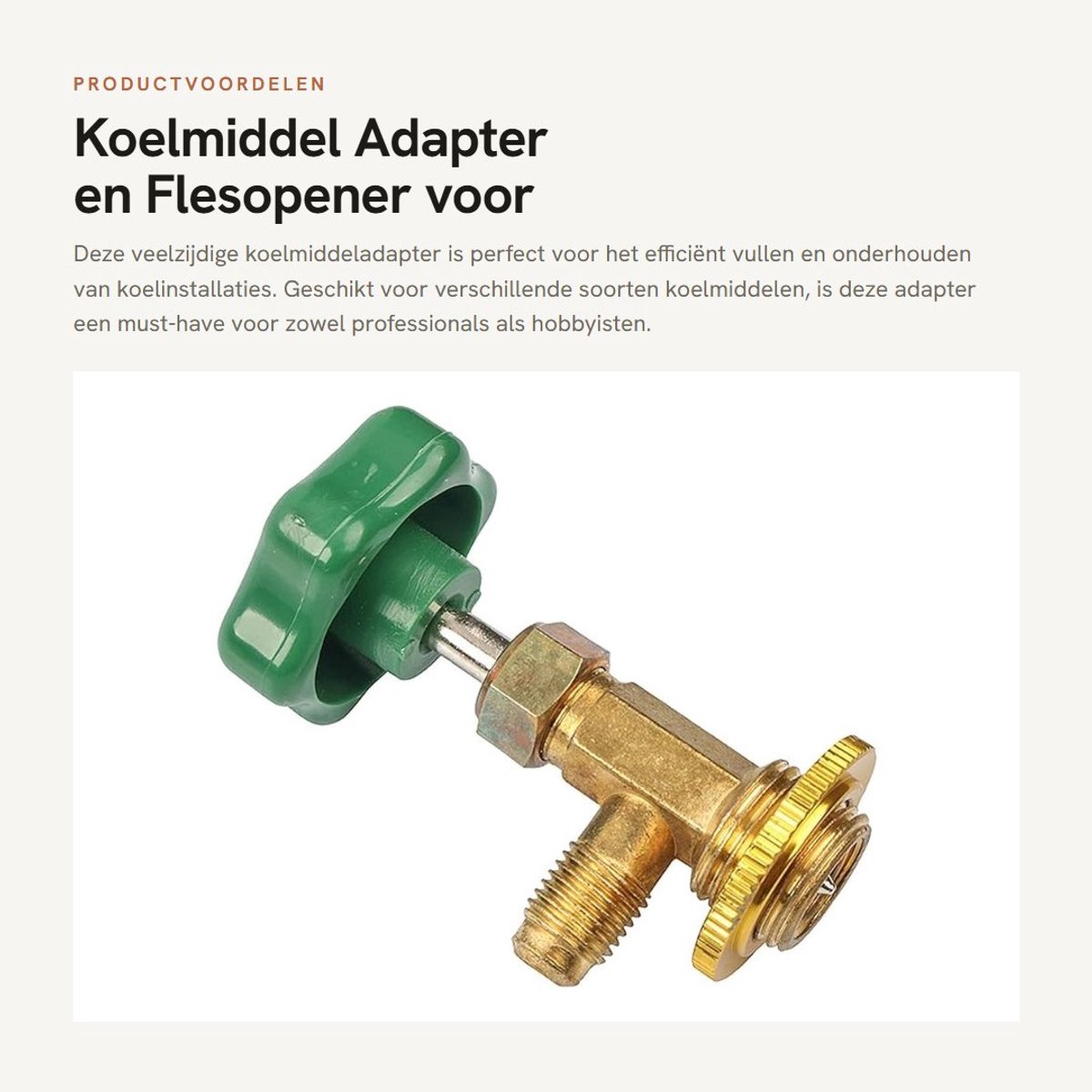 Dailygoods - Koelmiddel Adapter en Flesopener voor Airconditioning en Koelinstallaties