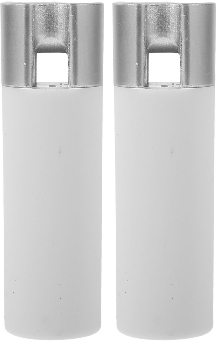 Dailygoods- Eindknoppen Wit - 2x Touwhangers - Kunststof/IJzer - 8 mm Boring - Herbruikbaar - Eenvoudig te Installeren - Gordijnhandgreep